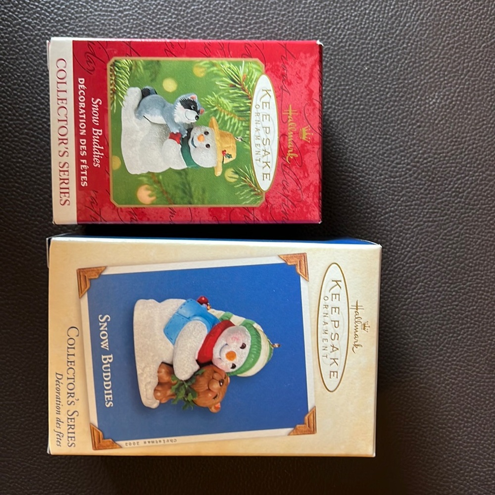 NWB Hallmark Snow Buddies ornaments. Numbers 4 and 5 in series, 2001 and 2002.